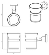 Miller Tumbler Holder Miller Bond Wall Mounted Tumbler and Holder