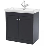Aquarius Bathrooms Floor Standing Vanity Unit Aquarius Leighton 800mm Floor Standing Two Door Vanity Unit with Basin