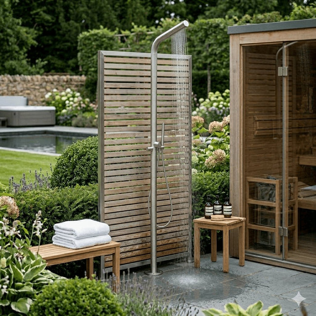 Clearwater Exposed Shower Set Clearwater 316 Stainless Steel Ixora Outdoor Shower with Handset