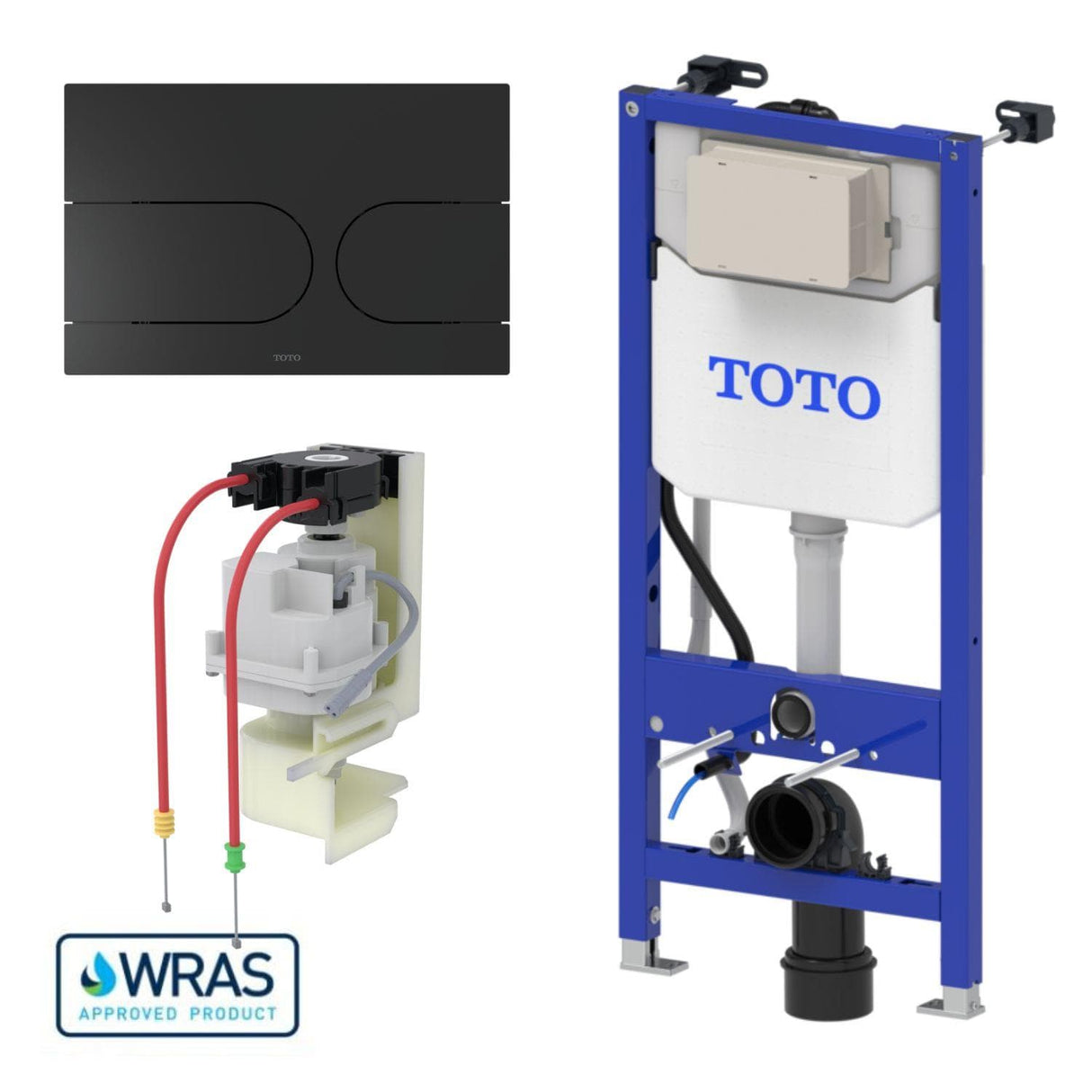 Toto Wall Hung WC Frame Matte Black / Auto Flush Toto Washlet Wall Mounted Frame and Cistern with Auto Flush Capability and Flush Plate