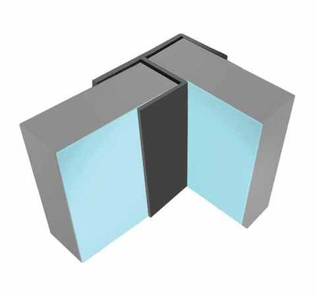 Multipanel Wall Panel Black Multipanel Wall Profile - Flush Corner - Type 100 - 2450mm