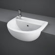 RAK Semi Recessed Basin 1 / 400mm / Left Hand Rak Compact Semi Recessed Basin in Alpine White