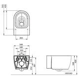 Crosswater Wall Hung Toilet Crosswater Kai X Wall Hung Rimless Toilet with Soft Close Seat