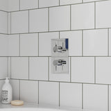 Britton Concealed Shower Valve Chrome Britton Hoxton 2.0 2 Outlet, 2 Handle Concealed Thermostatic Shower Valve