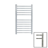 JIS Ladder Rail 700 x 400mm / Polished Chrome / Electric Only with Cylindrical Adjustable Element JIS Sussex Ouse Vertical Stainless Steel Heated Towel Rail