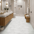 UK Bathroom Store Click Flooring Aquarius Prati SPC Tile Click Flooring in White Marble - 100% Waterproof Rigid Core with Built-In Underlay