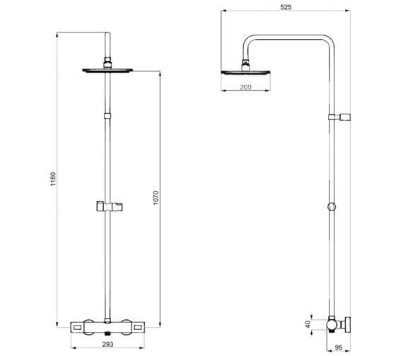 Crosswater Exposed Shower Set Crosswater Central Thermostatic Multifunction Shower Kit