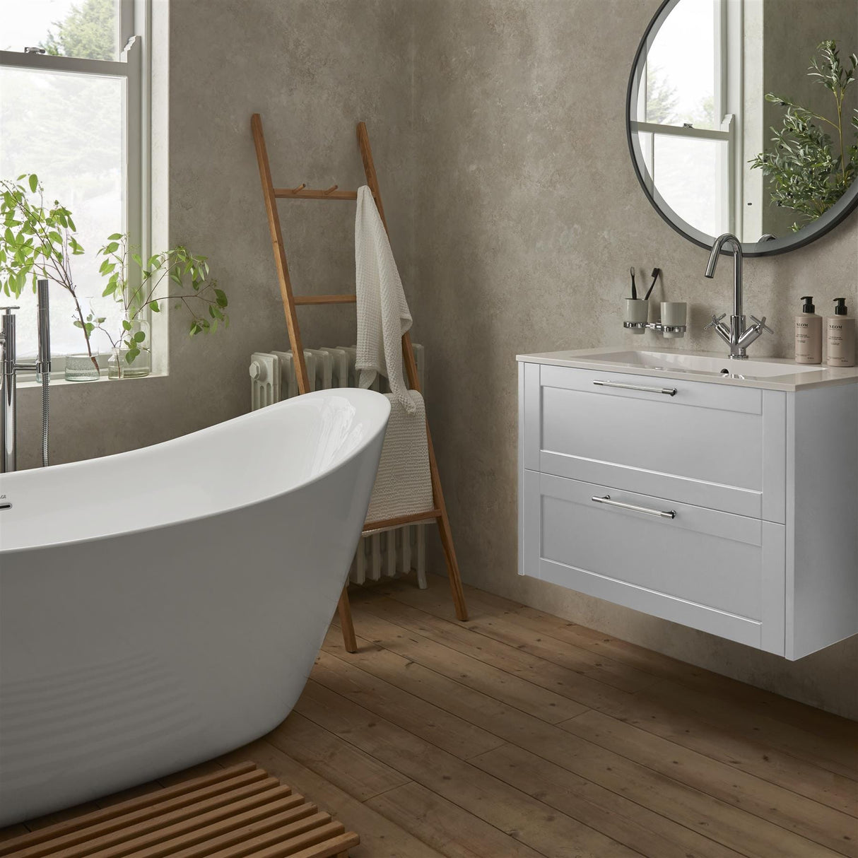 Heritage Modern Freestanding Bath Heritage Pomeroy Double Ended Acrylic Freestanding Bath - 1730 x 750mm - White