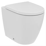 Ideal Standard Back to Wall Toilet Wrapover Ideal Standard i.life O Back to Wall Rimless Toilet with HydroTwist Flush and Soft Close Seat