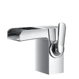 Flova Mono Basin Tap Flova Cascade Mini Basin Mixer Tap with Clicker Waste in Diamond Chrome