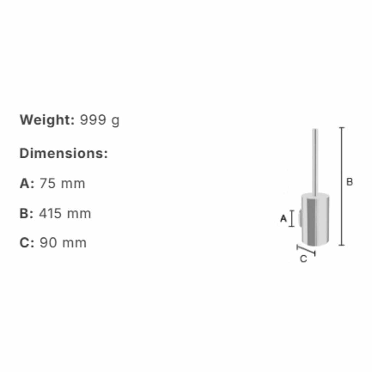 Smedbo Toilet Brush Smedbo Dot Self-Adhesive Wall Mounted Toilet Brush and Holder
