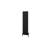 Eastbrook Panel Radiator Eastbrook Guardia Straight Vertical Aluminium Radiator in Matt Black