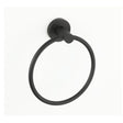 Aquarius Bathrooms Towel Rails and Rings Matt Black Aquarius Mode Towel Ring