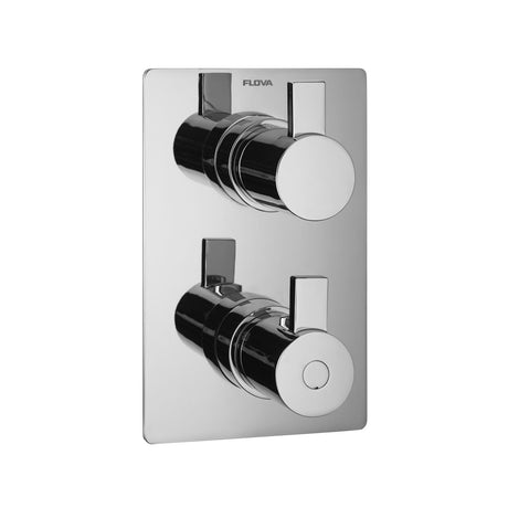 Flova Concealed Shower Valve Flova STR8 1, 2 or 3 Outlet SlimBOX Finishing Set in Diamond Chrome