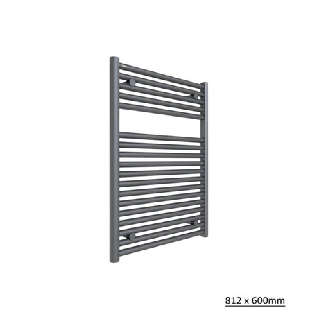 Tissino Ladder Rails 812 x 600 / Central Heating Tissino Hugo2 Designer Towel Radiator in Anthracite