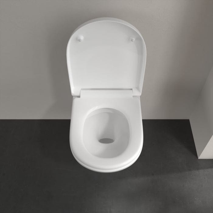 Villeroy & Boch Wall Hung Toilet Villeroy & Boch O.novo Wall Hung Rimless DirectFlush Toilet with Soft Close Seat