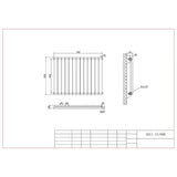 Aquarius Bathrooms Column Radiator Aquarius Athens Single Horizontal Column Radiator in Anthracite
