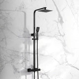 Aquarius Bathrooms Exposed Shower Set Black Aquarius Zacha Square Exposed Shower Valve Set with Shower Head and Handset