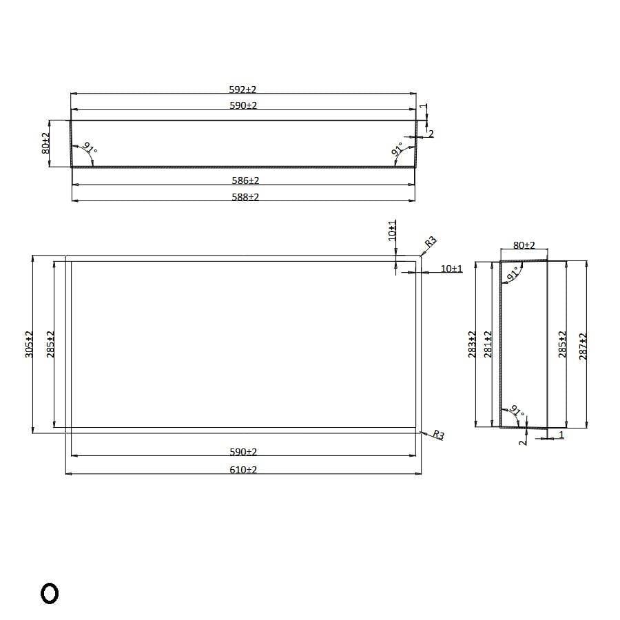 Crosswater Shower Niche Crosswater Rectangular Shower Niche - 610 x 305 x 80mm for Stud Walls