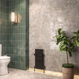 Eastbrook Panel Radiator 600 x 280 / Dual Fuel Eastbrook Peretti Straight Vertical Aluminium Radiator in Matt Black