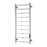 Reina Designer Towel Radiator 1200 x 500mm / Polished Stainless Steel Reina Velino Dry Electric Designer Towel Radiator