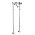JTP Freestanding Bath Filler Chrome with Black JTP Grosvenor Cross Freestanding Bath Shower Filler