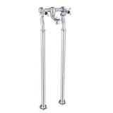 JTP Freestanding Bath Filler Chrome with Black JTP Grosvenor Cross Freestanding Bath Shower Filler