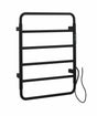JTP Designer Towel Radiator 640 x 475 / Matt Black JTP AERO Designer Vertical Heated Towel Rail - Electric Only