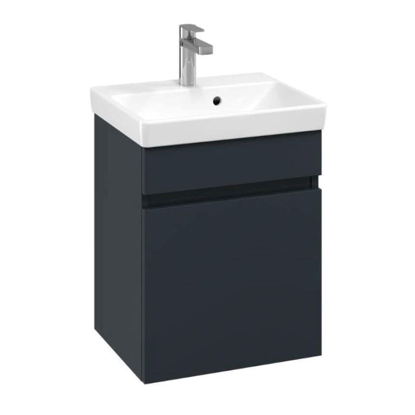 Villeroy & Boch Wall Mounted Vanity Unit Satin Grey Villeroy & Boch Arto Wall Mounted 450mm One Drawer Vanity Unit with Basin