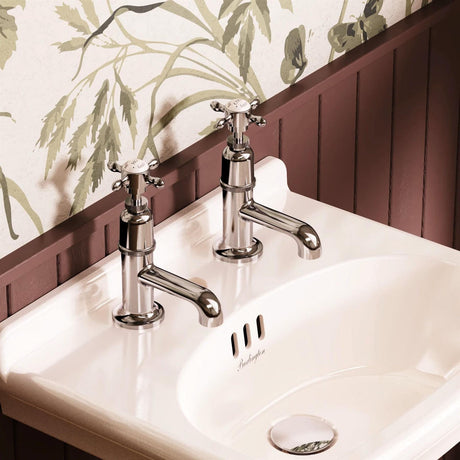 Burlington Pillar Basin Tap Chrome Burlington Guild Basin Pillar Taps (Pair)
