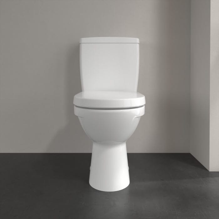 Villeroy & Boch Close Coupled Toilet Villeroy & Boch O.novo Compact Rimless Open Back Close Coupled DirectFlush Toilet with Soft Close Seat