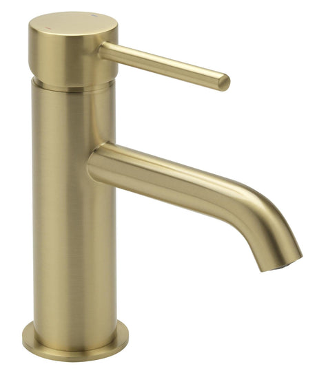 Sagittarius Mono Basin Tap Brushed Brass Sagittarius Ergo Monobloc Basin Mixer Tap with Sprung Waste