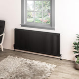 Aquarius Type 11 600 x 1400mm Aquarius Type 11 Compact Panel Radiator In Matt Black