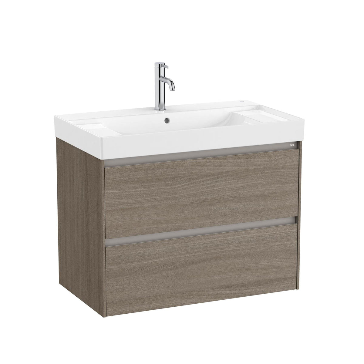 Roca Ona 800mm Wall Mounted Two Drawer Vanity Unit with Basin