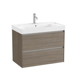 Roca Ona 800mm Wall Mounted Two Drawer Vanity Unit with Basin