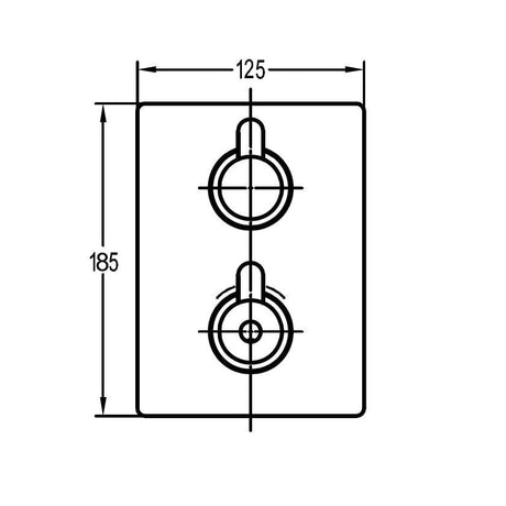 Flova Concealed Shower Valve Flova Essence 1, 2 or 3 Outlet SlimBOX Finishing Set in Diamond Chrome