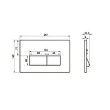 Saneux Flushe 2.0 Square Stainless Steel Flush Plate
