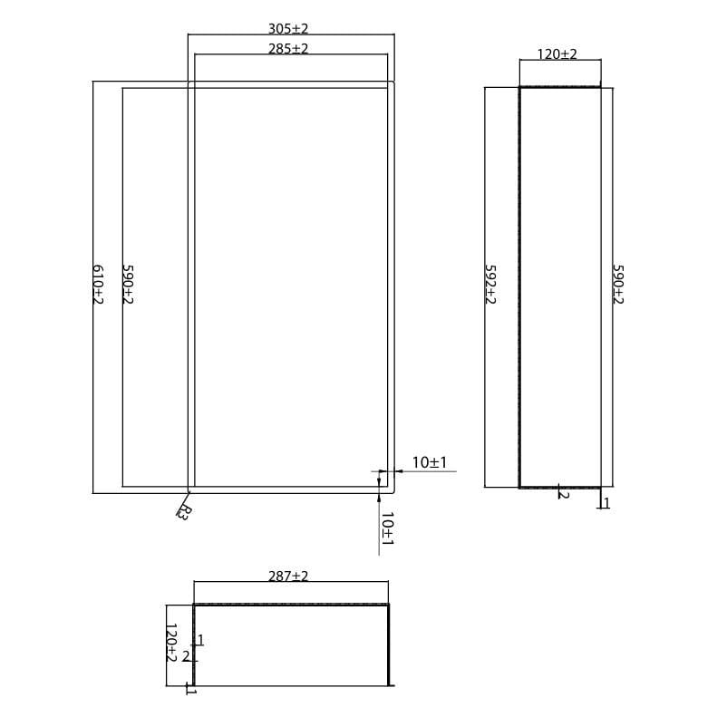 Crosswater Shower Niche Crosswater Rectangular Shower Niche - 610 x 305 x 120mm