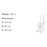Smedbo Toilet Brush Smedbo Ice Round Wall Mounted Toilet Brush and Holder in Chrome