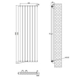 Aquarius Bathrooms Panel Radiator Aquarius Flat Double Vertical Panel Radiator