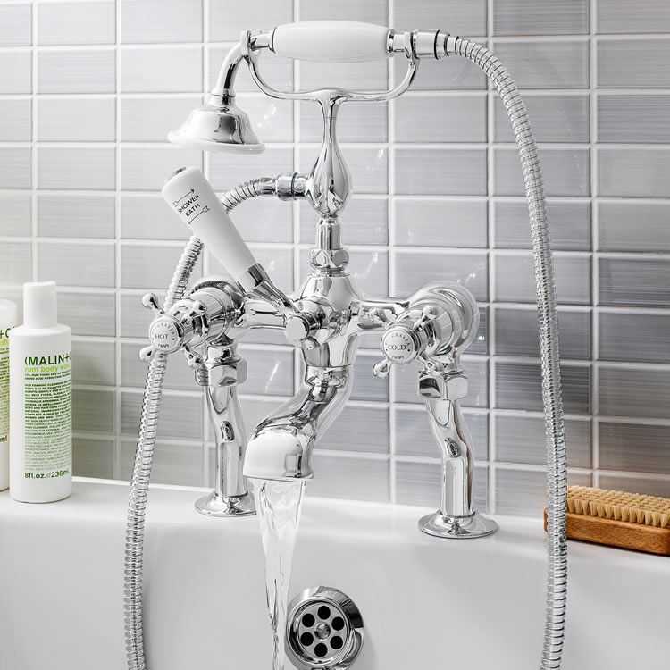 Crosswater Belgravia Crosshead Bath Shower Mixer with Shower Kit