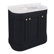 Eastbrook Floor Standing Vanity Unit Matt Anthracite / White Quartz Eastbrook Hardwick Traditional 900mm Floor Standing Vanity Unit with Basin