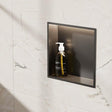 Crosswater Shower Niche Matt Black Crosswater Square Shower Niche with LED - 305 x 305 x 80mm for Stud Walls