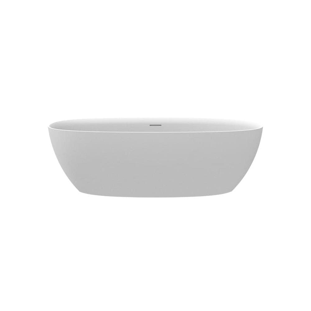 Roca Modern Freestanding Bath Roca Ariane Oval Freestanding Stonex® Oval Bath with Click-Clack Waste