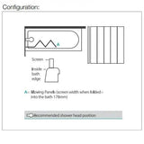 Merlyn Bath Screen Merlyn SecureSeal 5 Fold Bathscreen