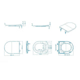 Aquarius Bathrooms Wall Hung Toilet Aquarius Emma Rimless ProFlush Short Projection Wall Hung Toilet with Soft Close Seat