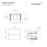 Crosswater Wall Mounted Vanity Unit Crosswater Svelte Wall Hung Vanity Unit with Basin