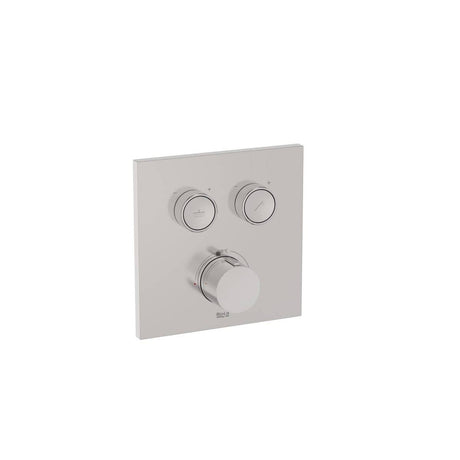 Roca Concealed Shower Valve Stainless Steel Roca T-3000 Square Bath Shower Mixer with Built-In Valve