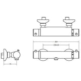 Crosswater Exposed Shower Valve Crosswater Kai Exposed Thermostatic Shower Valve in Chrome