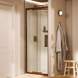Crosswater Infold Shower Door Brushed Bronze / 2000 x 1000 Crosswater Asura 8mm Infold Shower Door